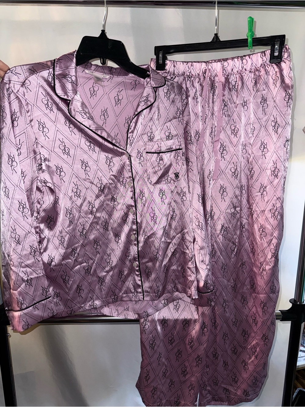 Victoria's Secret Pink Satin Pajama Set